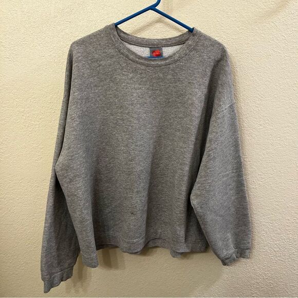 Hanes Gray Long Sleeve Sweatshirt (Size Large) - Picture 1 of 5